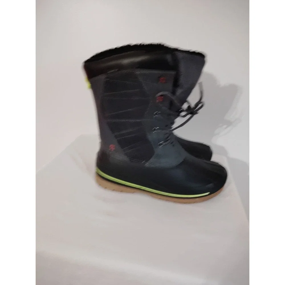Swiss Tech Snow Winter Duck Boots Thinsulate Fleece Black Gray Memory Foam Boy 5